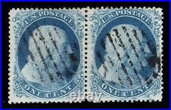 Momen Us Stamps #20 Plate 12 Pair Used Lot #81282