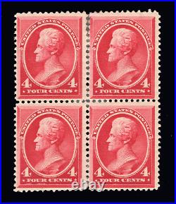 Momen Us Stamps #215 Intact Block Of 4 Mint Og H Lot #91325