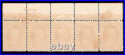 Momen Us Stamps #217 Plate Imprint Strip Of 5 Mint Og H Lot #89663