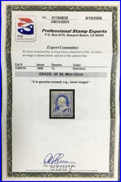 Momen Us Stamps #219 Mint Og Nh Pse Graded Cert Xf-90 Lot #94842