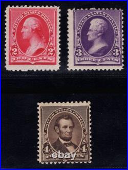 Momen Us Stamps #220-222 Mint Og Nh Lot #85239
