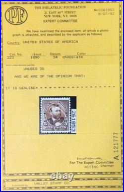 Momen Us Stamps #223 Mint Og Nh Vf/xf+ Pf Cert Lot #96008