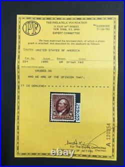 Momen Us Stamps #224 Mint Og Nh Xf-sup Jumbo Pf Cert Lot #70873