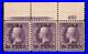 Momen Us Stamps #224 Plate Imprint Strip Of 3 Mint Og Nh Lot #93466