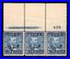 Momen Us Stamps #225 Plate Imprint Strip Of 3 Mint Og Nh Psag Cert Lot #92268