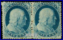 Momen Us Stamps #22 Pair Mint Og H Pf Certificate