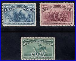 Momen Us Stamps #230-232 Mint Og Nh Vf/xf Lot #86627
