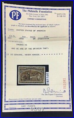 Momen Us Stamps #234 Mint Og Nh Vf Pf Cert Lot #92422