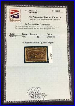 Momen Us Stamps #234 Mint Og Nh Vf+ Pse Cert Lot #81921