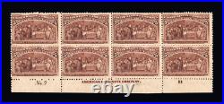 Momen Us Stamps #234 Plate Block Of 8 Mint Og H Lot #91395