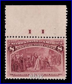 Momen Us Stamps #236 Mint Og Nh Pse Graded Cert Vf-80j Lot #86093