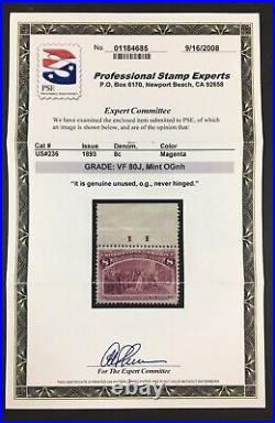 Momen Us Stamps #236 Mint Og Nh Pse Graded Cert Vf-80j Lot #86093