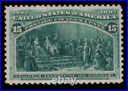 Momen Us Stamps #238 Mint Og Nh Vf Pf Cert Lot #92420