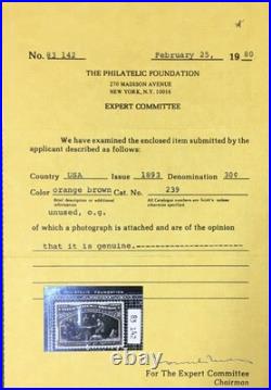 Momen Us Stamps #239 Mint Og Nh Vf+ Pf Cert Lot #96028