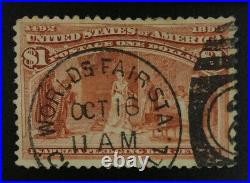 Momen Us Stamps #241 Used World's Fair Station Chicago Lot #72573