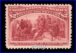 Momen Us Stamps #242 $2 Columbian Mint Og Lh Pse & Pf Certs Lot #94858