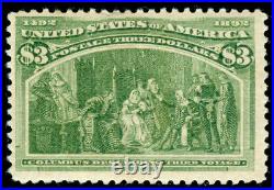 Momen Us Stamps #243 Mint Og H $3 Columbian