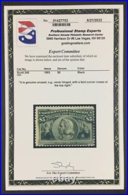 Momen Us Stamps #245 Mint Og Nh Pse Cert Lot #83310