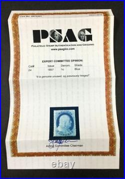 Momen Us Stamps #24 Mint Og Lh Vf/xf Psag Cert Lot #81891