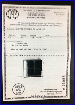 Momen Us Stamps #24 Mint Og Nh Vf Pf & Pse Certs Lot #89089