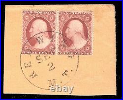 Momen Us Stamps #25 Pair Used Lot #77865