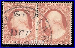 Momen Us Stamps #25 Pair Used Vf+ Lot #77864