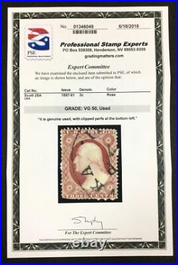 Momen Us Stamps #25a Used Pse Cert Lot #86178