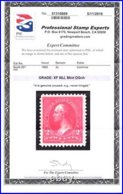 Momen Us Stamps #267 Mint Og Nh Pse Graded Cert Xf-90j Lot #98109