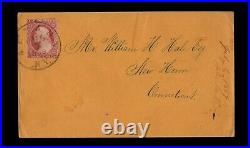 Momen Us Stamps #26 Cracked Plate 48r7 Used On Cover Ex Wade Saadi Lot #94001