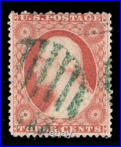 Momen Us Stamps #26 Green Grid Cancel Used Lot #81356