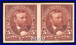 Momen Us Stamps #270p5 Imperf Pair Proof Mint Og Lh Pf Cert Lot #80159