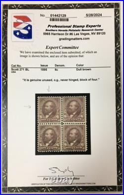 Momen Us Stamps #271 Mint Og Nh Pse Cert Lot #90274
