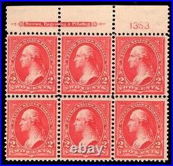 Momen Us Stamps #279b Intact Plate Block Of 6 Mint Og Nh Lot #91972