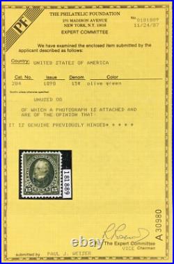 Momen Us Stamps #284 Mint Og Lh Vf+ Pf Cert Lot #94712