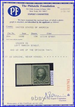 Momen Us Stamps #284 Mint Og Nh Vf/xf Pf Cert Lot #94739
