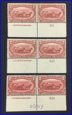 Momen Us Stamps #286 Plate Imprint Pairs Mint Og H Lot #70991