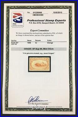 Momen Us Stamps #287 Mint Og Nh Pse & Pf Graded Certs Xf-sup 95 Lot #85954