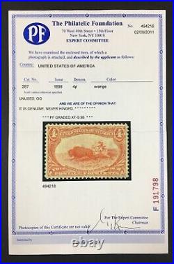 Momen Us Stamps #287 Mint Og Nh Pse & Pf Graded Certs Xf-sup 95 Lot #85954
