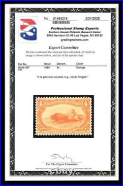 Momen Us Stamps #287 Mint Og Nh Vf Jumbo Pse Cert Lot #97960
