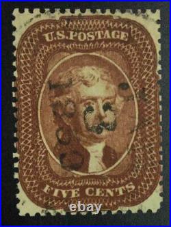 Momen Us Stamps #28a Indian Red Used Lot #72832