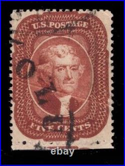 Momen Us Stamps #28a Indian Red Used Lot #82694