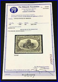 Momen Us Stamps #290 Mint Og Nh Post Office Fresh Pf Cert Lot #84019
