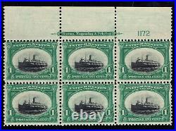 Momen Us Stamps #294 Intact Plate Block Of 6 Mint Og Nh Lot #91928