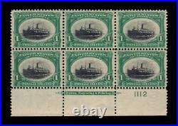 Momen Us Stamps #294 Intact Plate Block Of 6 Mint Og Nh Lot #94306