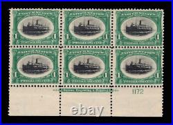 Momen Us Stamps #294 Intact Plate Block Of 6 Mint Og Nh Lot #94316