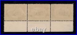 Momen Us Stamps #294 Intact Plate Imprint Strip Of 3 Mint Og Nh Vf Lot #94327