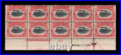Momen Us Stamps #295 Intact Plate Block Of 10 Mint Og H Lot #94241