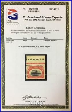 Momen Us Stamps #295 Mint Og Nh Xf+ Pse Cert Lot #96800