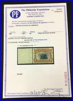 Momen Us Stamps #296 Mint Og Nh Pf Graded Cert Vf-80 Lot #84017