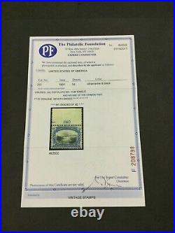 Momen Us Stamps #297 Plate Single Mint Og Nh Pf Graded Cert Xf-90